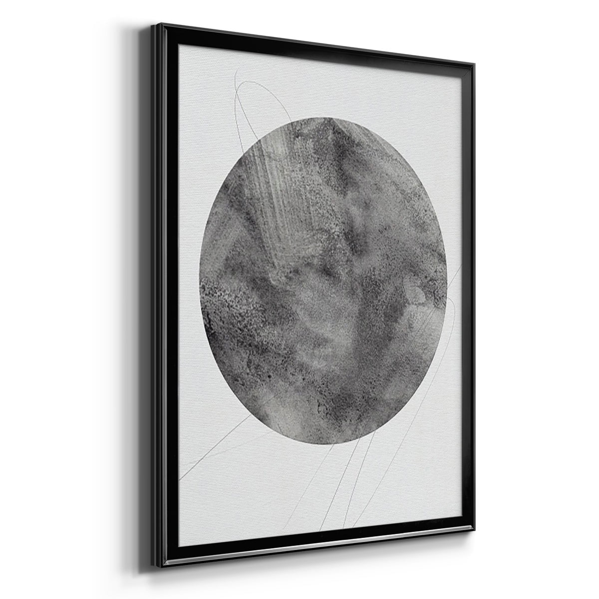 Graphite Moon II Premium Framed Print, in Gold, Black, or Silver - Ready to Hang
