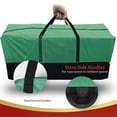 thumbnail image 3 of Fmxomd Christmas Tree Storage Bag, Fits Up 10 Ft Tall Artificial Trees, Cloth Material,Heavy Duty Tree Bag,Dustproof Storage Bag with Durable Reinforced Handles & Dual Zipper, Green, 3 of 9