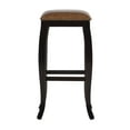 thumbnail image 2 of Linon San Francisco Square 30" Backless Bar Stool, Wenge/Caramel Faux Leather, 2 of 6