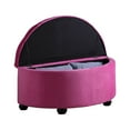 thumbnail image 2 of ORE International 17.5" Tall Polyurethane Half Moon Storage Bench in Pink, 2 of 4
