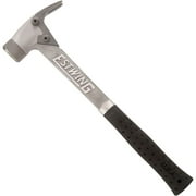 XiKe AL-PRO Aluminum Framing Hammer - 14 oz Straight Rip Claw with Milled Face & Shock Reduction Grip - ALBKM , Black