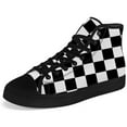 thumbnail image 5 of Aidianart Womens Checkered High Top Shoes High Top Canvas Sneakers Size 14.5, 5 of 5