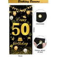 thumbnail image 6 of YANSION 50th Birthday Decorations, Black Gold 50th Party Balloons, Happy Birthday Backdrop Black Gold Sign Poster 50th Anniversary Banner Photo Booth Background Banner for 50th Party Event Supplies, 6 of 8