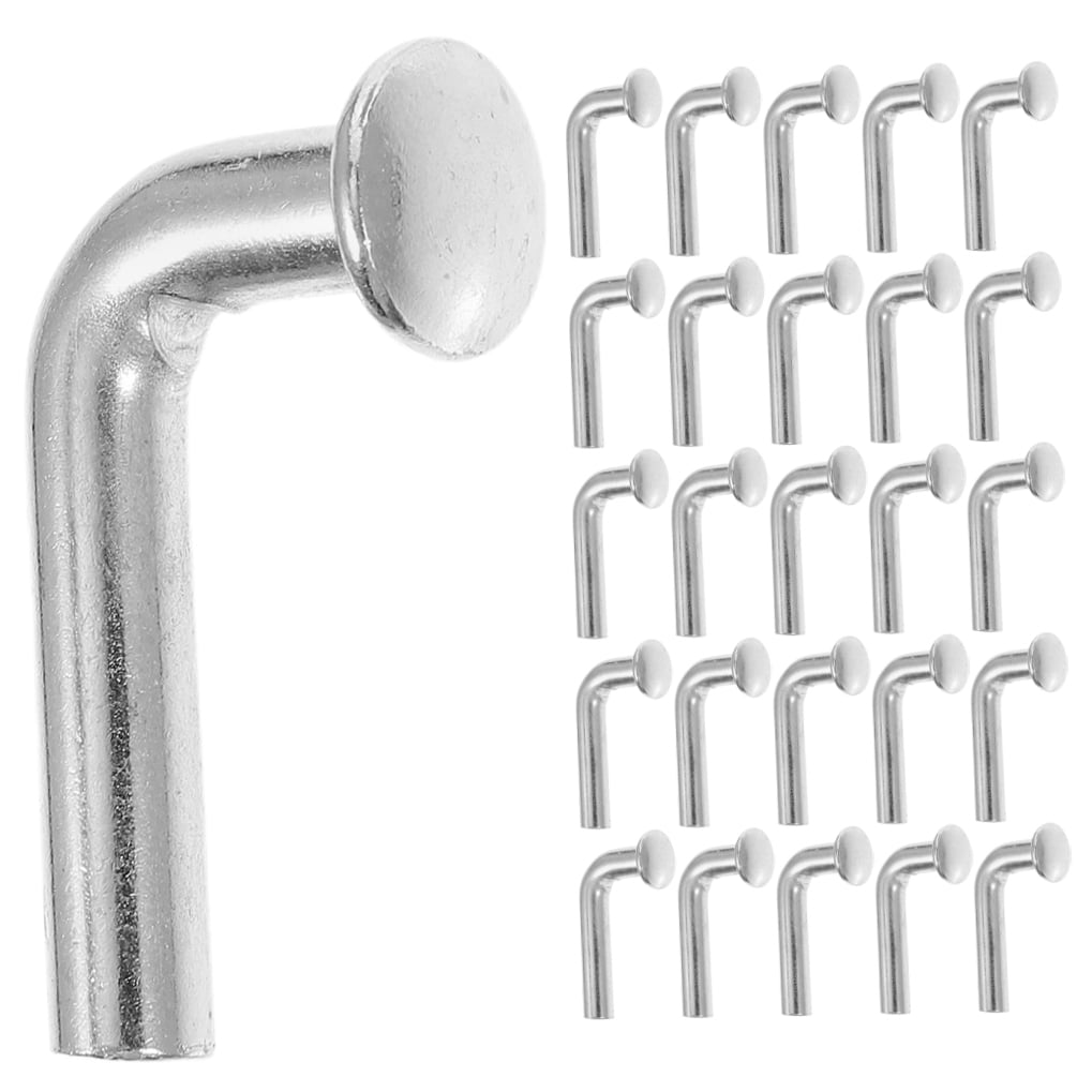HEMOTON  50 Pcs Pallet Rack Accessories J Hooks Safety Pin with Silver