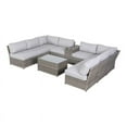 thumbnail image 4 of Living Source International 10-Piece Wicker Sectional Set with Cushion - Gray, 4 of 5