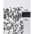 thumbnail image 6 of Black Flower Curtains 63 Inch Length, Sheer Curtains for Bedroom Living Room Window Vintage Farmhouse Boho Leaf Spring Plant Rod Pocket Drapes Kitchen Curtains Small Half Window 42"x63" 2 Panels, 6 of 6