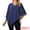 Dark Blue, variant on DARING DIVA Women's Flowy Asymmetrical V Neck Chiffon Blouse S Black
