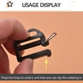 thumbnail image 2 of 2 Pieces Backpack Webbing Buckles Replacement Harness Holder Bag Plastic Backpack Webbing Buckle Component Adjustment Ladderlock Slider Fastener Replacing Part, 2 of 5