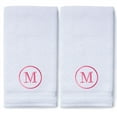 thumbnail image 2 of Monogrammed Hand Towels for Bathroom Kitchen Makeup | Personalized Gift for Wedding-Bridal | Classic Font Custom Luxury Turkish Towel | Spa Collection, Oversized, 16 X 30 Inch, Set of 2, 2 of 3
