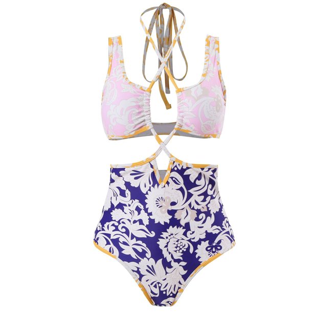 Traje de baño Gibobby mujer una pieza estampado retro de verano