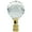 Large - Pack of 1, variant on Royal Designs, Inc. Medium Faceted Diamond Cut Clear K9 Crystal Lamp Finial for Lamp Shade, CCF-2005M-PB-1, Polished Brass, Single