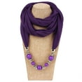 thumbnail image 3 of for Infinity Scarves Wrap Women Solid Color Beads Tassels Jewelry Shawl Neckerchief, 3 of 19