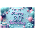 thumbnail image 5 of Yatrandify Decorative Design Happy 30th Birthday Party Backdrop Balloon Decoration Cake Decoration Celebration Banner for Birthday Party Indoor Decoration Photo Shoot, 5 of 7