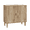 Natural(2 Doors), variant on Semiocthome Sideboard Buffet Cabinet with 1 Shelf and Line Groove Design, Kitchen, Walnut