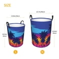 thumbnail image 3 of Fotbe Beach with Palm Trees Cesto de Ropa con Asas, Cesto Impermeable de Gran Capacidad, Bolsa de Lavado para Dormitorio, Cesto de Ropa con Ruedas y Asas-Small, 3 of 6