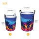 thumbnail image 3 of Fotbe Beach with Palm Trees Cesto de Ropa con Asas, Cesto Impermeable de Gran Capacidad, Bolsa de Lavado para Dormitorio, Cesto de Ropa con Ruedas y Asas-Medium, 3 of 6