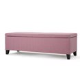 thumbnail image 2 of Meredith Noble House Chic Modern Fabric Storage Ottoman Bench, Light Lavender, 2 of 4