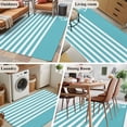 thumbnail image 5 of Rectangle Area Rugs 3 x 5 Ft, Blue Anchor Non-Slip Residential Carpet, Modern Nautical White Geometric Stripes Indoor Crawling Mats Runner Rugs for Living Room/Dining Room/Bedroom, 5 of 8