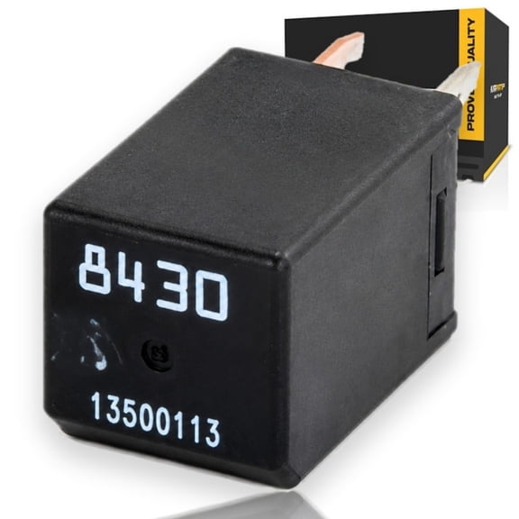 KarParts360 For Cadillac STS 2008 2009 2010 2011 Multi-Purpose Relay | Plastic Cover | Push In Mounting | Male and Blade Terminal | Male and Square Connector