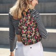 thumbnail image 6 of Honeii Many Kind Of Flowers Print Canvas College Laptop Backpack, Durable Rucksack Travel Notebook Bag School Backpack Book Bag for Men Women-Medium, 6 of 7