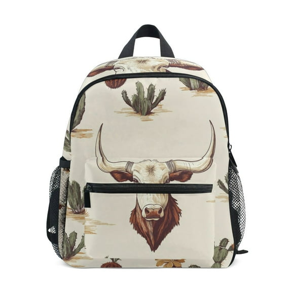 FORMRS School Backpack with Front Zippered Pocket 12" Student Travel Daypack, Cowboy Pattern