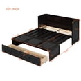 thumbnail image 6 of Full Murphy Bed with USB Port and a Large Drawer, Murphy Cabinet Chest Bed, Full Size Bed Frame Foldable Platform Bed for Guest Bedroom, Living Room, Office,Noisy Free, Espresso, 6 of 9