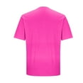 thumbnail image 4 of Men's Oversized Workout T-Shirts Lightweight Quick Dry Short Sleeve Tshirts Crew Neck Loose Fit Athletic Tops Size 5XL Hot Pink, 4 of 5