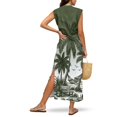 thumbnail image 4 of KUIFORTI Matching Couple Outfits Quick-dry Tropical Palm Tree Husband and Wife Clothing Womens Summer Dresses with Pockets Round Neck for Summer Vacation Trip, 4 of 7