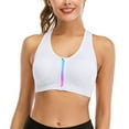thumbnail image 1 of Sports Bra, Front Close Seamless Workout Bra with Removable Pad for Running Equestrian Yoga, 1 of 9