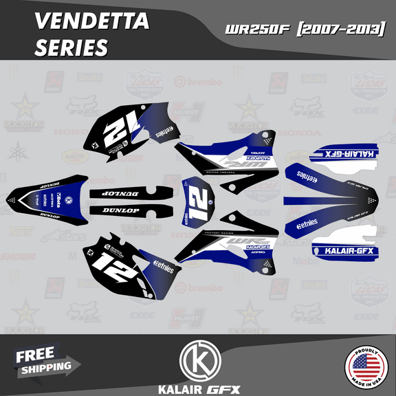 Kalair GFX Graphics Kit for Yamaha WR250F (2007-2013) Vendetta Series