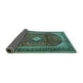 thumbnail image 2 of Ahgly Company Indoor Round Medallion Turquoise Blue Traditional Area Rugs, 7' Round, 2 of 4