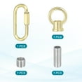 thumbnail image 3 of M10 Fine Thread Lamp Female Loop Holder with M12 Adapter Chain Quick Link, 88 lbs Load Gold Tone, 3 of 7