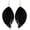 Black, variant on Handmade Bohemian Large Soft Genuine Leather Fringe Double Feather Lightweight Color PU Leaf Drop Dangle Earrings for Women Fashion Jewelry Gifts
