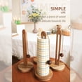 thumbnail image 4 of LHNFT Paper Towel Holder Countertop,Wood Standing Paper Towel Roll Stand with Anti-Slip Weighted Wooden Base, Rustic Paper Towel Holder for Kitchen Bathroom, 4 of 5