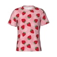 thumbnail image 3 of Naloa Strawberry Men's T-Shirt Sport T-shirt Men's Basic Tee Casual Men's Shirt, Round Neck, Short Sleeves - Large, 3 of 5