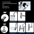 thumbnail image 1 of 2Pcs Real Waterfall Kitchen Faucet Extension Adapter 720°Swivel 4Mode Multifunctional Waterfall Bubbler,C, 1 of 5