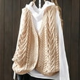thumbnail image 5 of Hxshgdsn V Neck Knit Vest Sweaters For Women Button Up Sleeveless Pocket Winter Pullover Jumpers Jacket Fall Beige 3 Free Size, 5 of 5