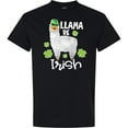 thumbnail image 3 of Inktastic St. Patrick's Day Llama Be Irish with Green Shamrocks T-Shirt, 3 of 5