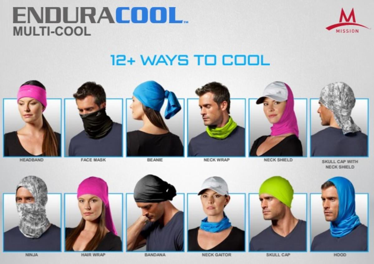 MISSION Multi-Cool 12 in 1 Multifunctional Gaiter and Headwear 