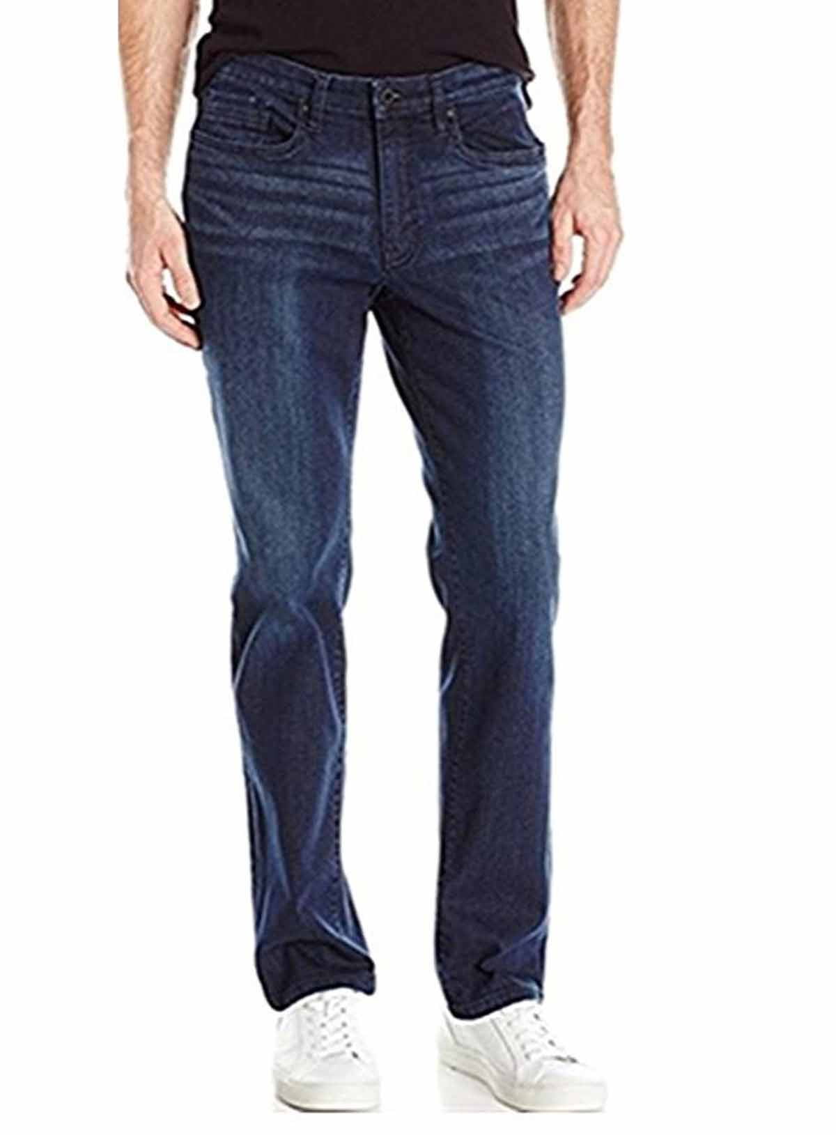 Mens Straight Leg Stretch Denim Jeans 