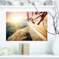 thumbnail image 1 of Huge Yacht Sailing Against Sunset - Pier Canvas Art Print, 1 of 3