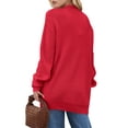 thumbnail image 5 of UVN Sweaters for Women Fall Winter Open Front Cardigans Long Sleeve Oversized Casual Soft Knit Outerwear Coats with Pockets, 5 of 9