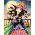 thumbnail image 1 of Bruja de Halloween 5D DIY AB taladros pintura de diamantes chica de dibujos animados fantasía calabaza punto de cruz bordado imagen mosaico decoración del hogar, 1 of 4