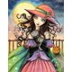 thumbnail image 1 of Bruja de Halloween 5D DIY AB taladros pintura de diamantes chica de dibujos animados fantasía calabaza punto de cruz bordado imagen mosaico decoración del hogar, 1 of 4