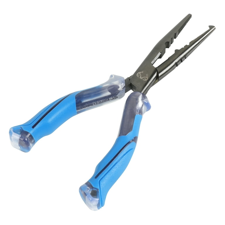 Realtree Fishing 6 inch Long Nose Fishing Pliers Full Tang Titanium Coated Stainless Steel Walmart