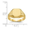 thumbnail image 2 of 14k Yellow Gold Solid Satin Polished Signet Ring Size 6 Ring for Women - 4.2 Grams, 2 of 2