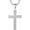 Silver, variant on Cross Necklace for Men Stainless Steel Crucifix Pendant Silver White Gold Yellow Black Jesus Christ Plain Simple Women Fine Jewelry Gifts, 24 Inches Rolo Chain, Zirconia, Polished, Rope