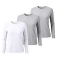 thumbnail image 3 of ManxiVoo Chemise Thermique Ajustée pour Femmes, Chaleur Hivernale, Couche de Base, Ensemble 3 Pcs, Col Roulé Confortable, Taille TTTG, Léger Cendré, 3 of 3