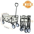 thumbnail image 2 of Harper & Bright Designs Portable Rolling Folding Garden Cart with 360 Degree Swivel Anti-Slip Wheels & Adjustable Handle, 220lbs Weight Capacity, White, 34''L×21''W, 2 of 8