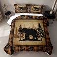 thumbnail image 2 of Erosebridal Elephant Bed Spread Queen, Rustic Woodland Queen Coverlet Set, 3-Piece 1 Quilt and 2 Pillowcases, 2 of 7